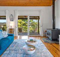 Stylish Renovated Home - Ocean Views - Fireplace - Northern Rivers Accommodation