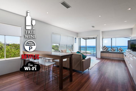 2BR Coolum Beachfront , 180 Views , Wine, Netflix - Northern Rivers Accommodation 0